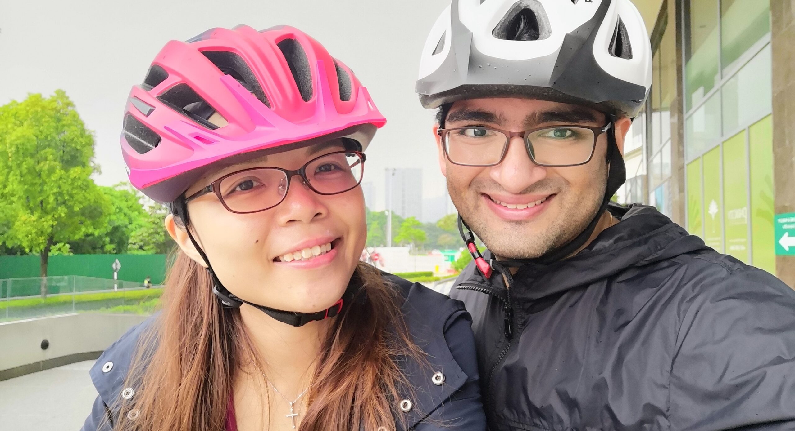 Dr Putra out cycling with the love of his life, Dr Yvonne. 